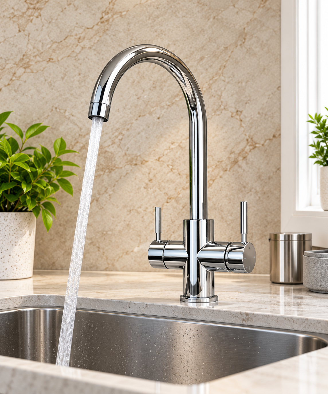 3-way mixer tap